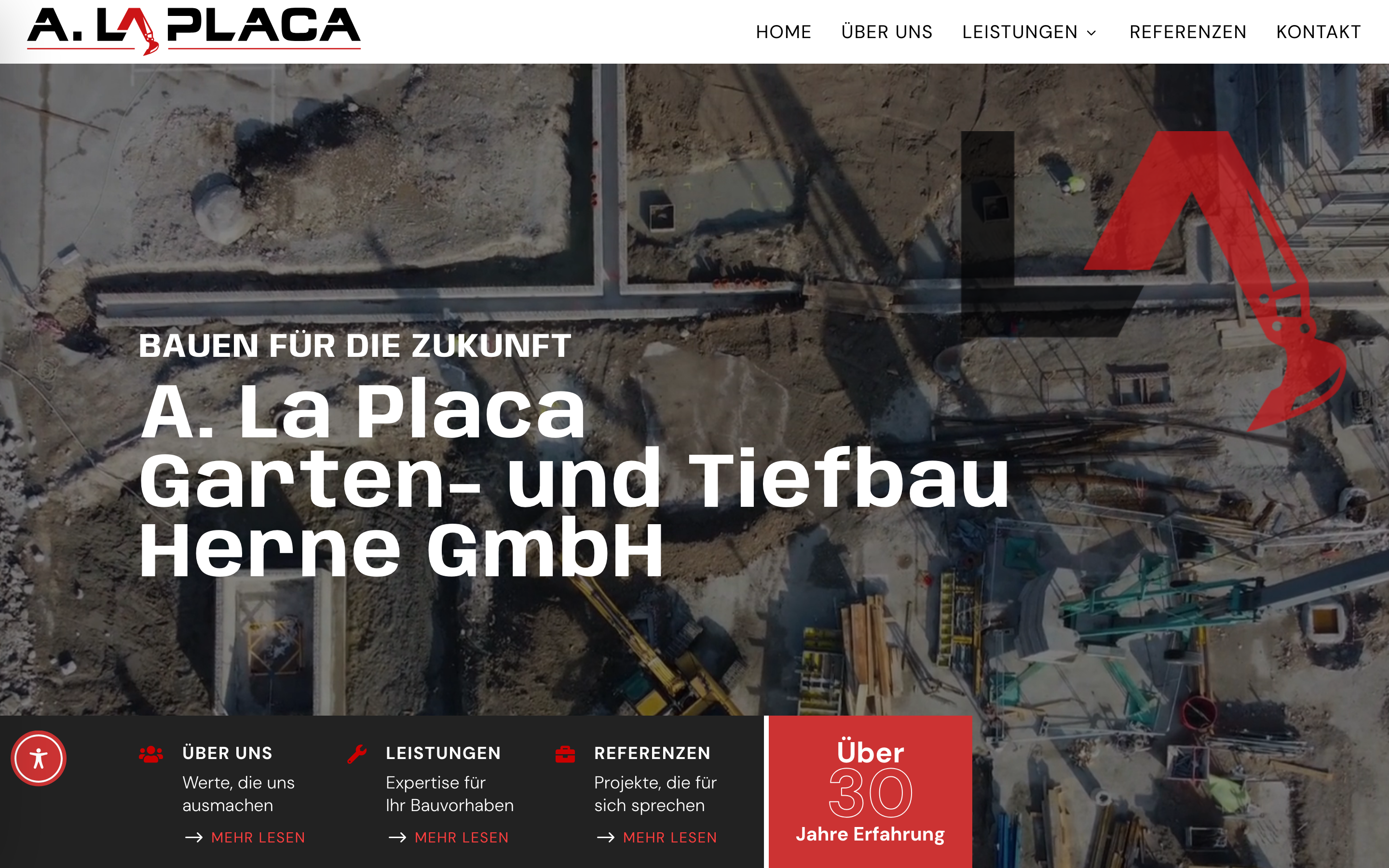 Webdesign für A. La Placa Garten- und Tiefbau Herne GmbH