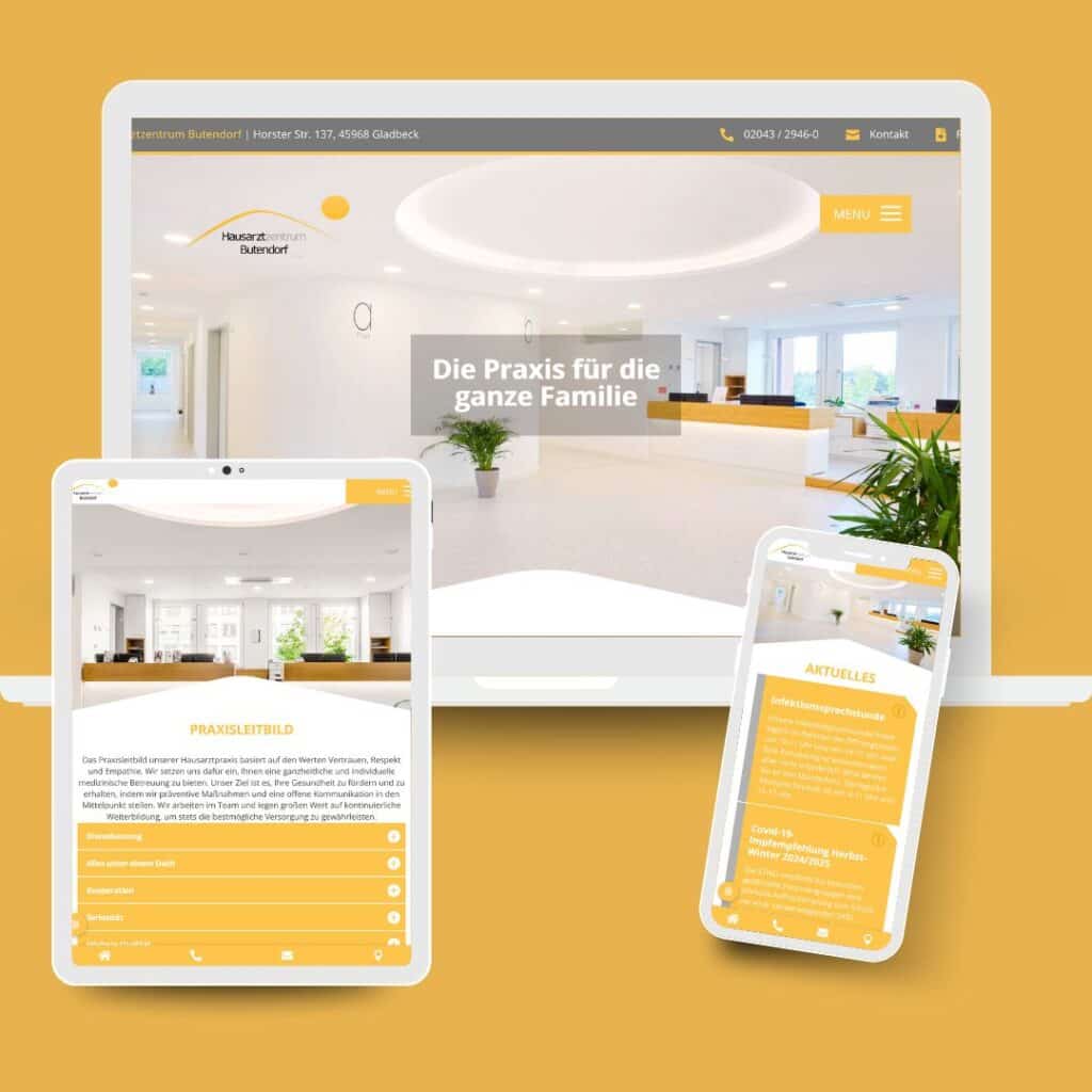 Webdesign Hausarztzentrum Butendorf