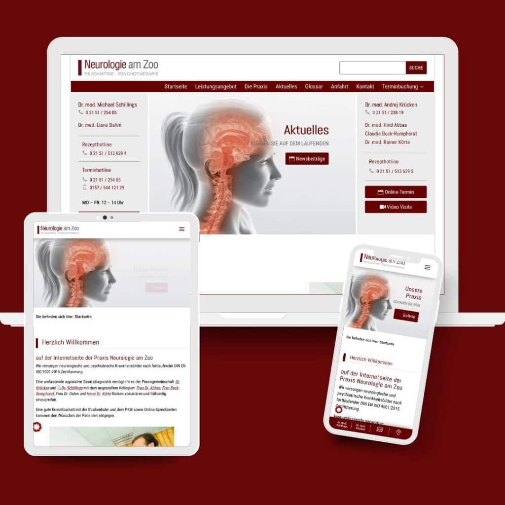 Webdesign Neurologie am Zoo