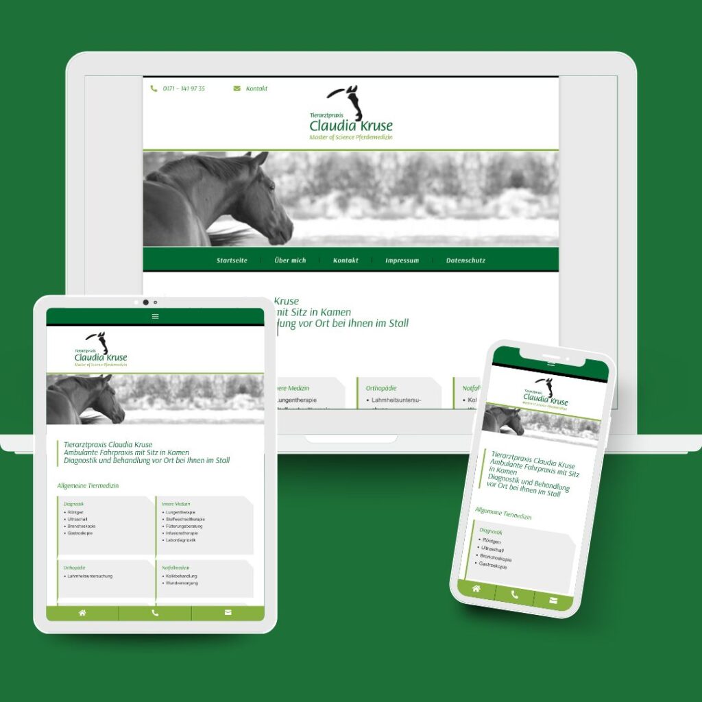 Webdesign Tieraztpraxis Kruse