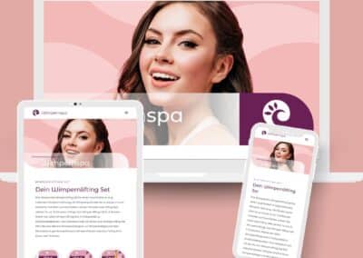 Webdesign Wimpernlifting Shop