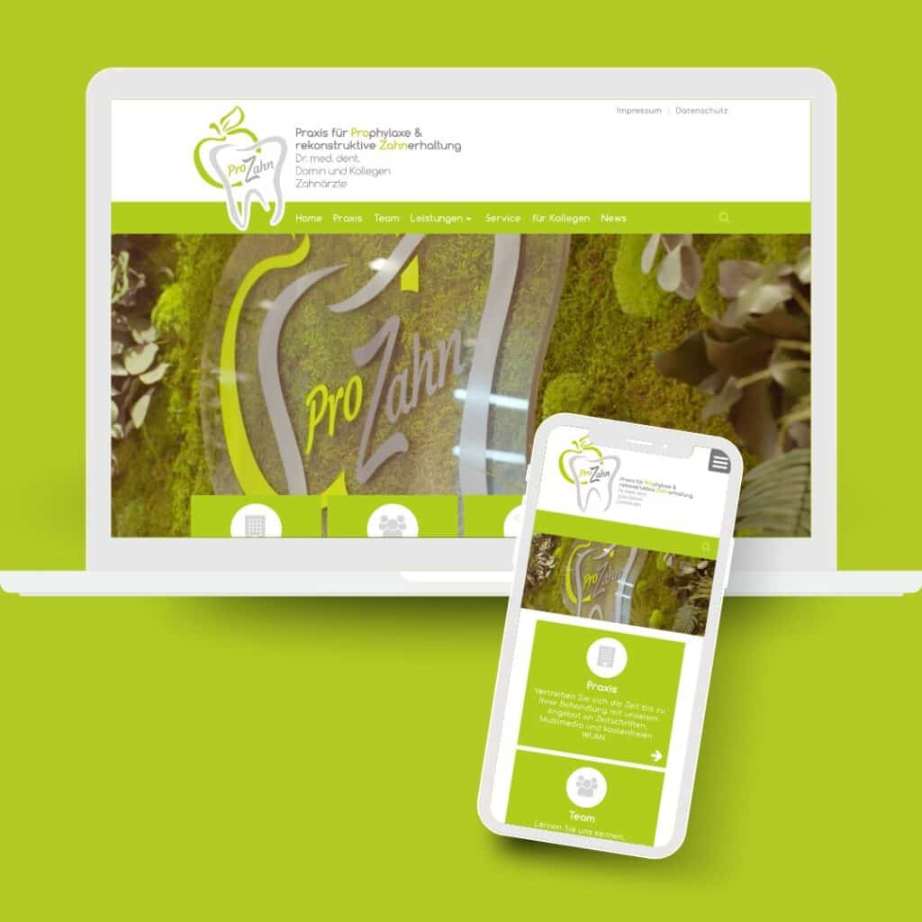 Webdesign Zahnarztpraxis Prozahn
